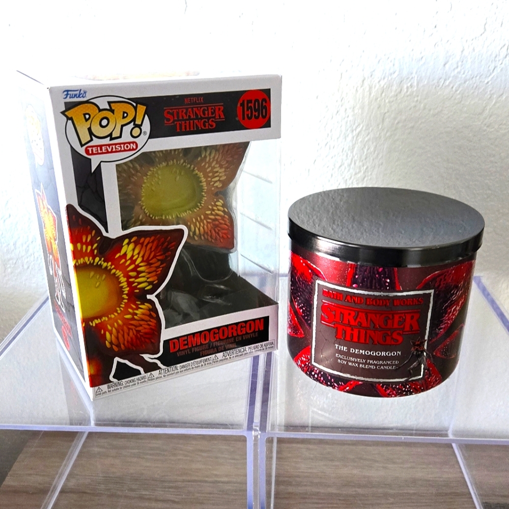 Demogorgon Netflix Stranger Things Funko Pop + Bath and Body 3 Wick Candle • NEW